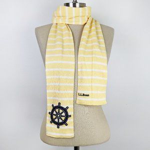 L.L. Bean Yellow Stripe Nautical Scarf
